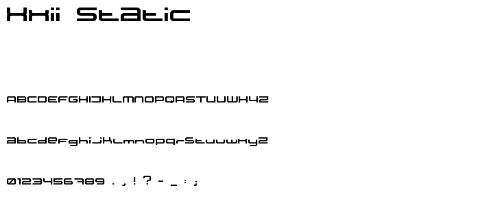 XXII STATIC font